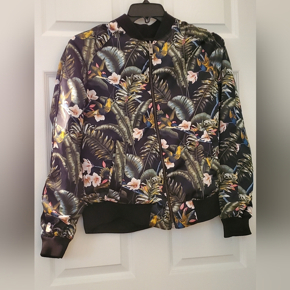 Floral & Black Reversible Jacket